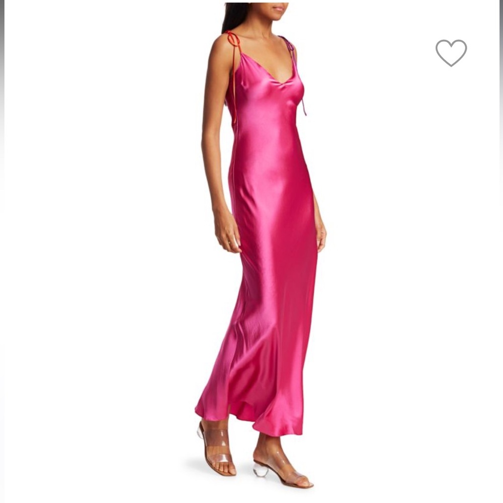 DANNIJO Tie Strap Long Slip Dress